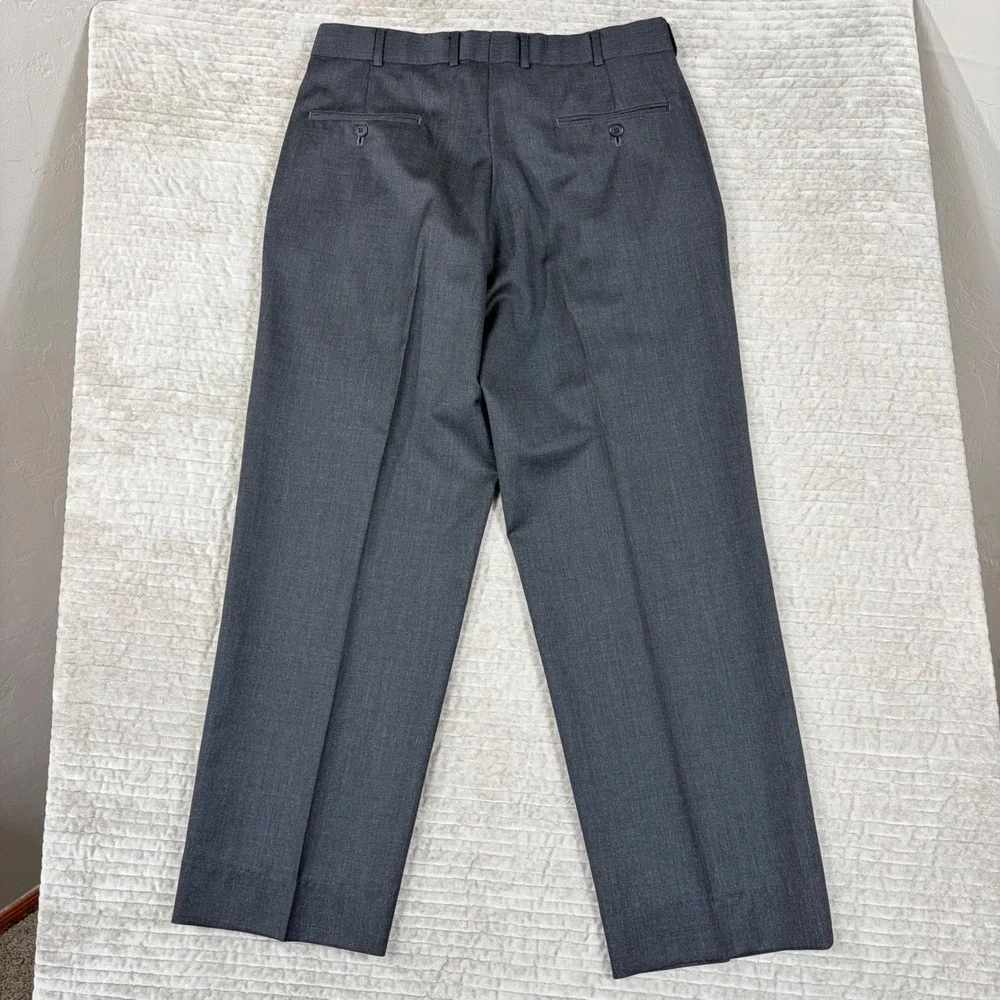 Brooks Brothers 1818 Madison Suit Mens Charcoal Gray Wool Pleated 2 Piece Set
